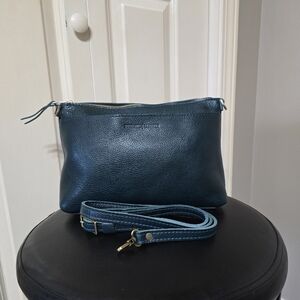 NEW Portland Leather Goods Large Poppy Purse- Color: Lagoon